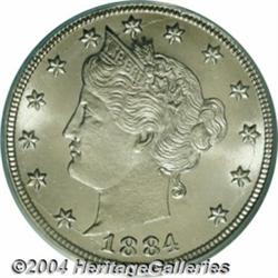 1884 5C MS66 PCGS. Peters-Mohon 21.2. A