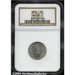 1896 5C MS65 NGC. The obverse of this