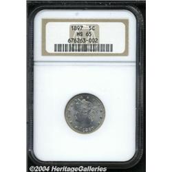 1897 5C MS65 NGC. The bright, shimmering mint
