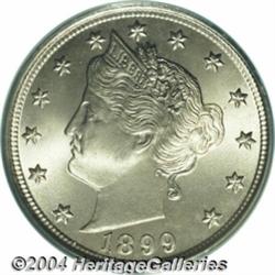 1899 5C MS67 PCGS. An unusually pleasing