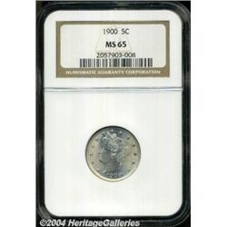 1900 5C MS65 NGC. Well struck with bright