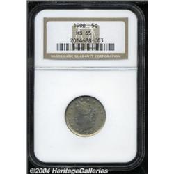 1900 5C MS65 NGC. A distinguished example with