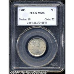 1903 5C MS65 PCGS. Each side has a faint
