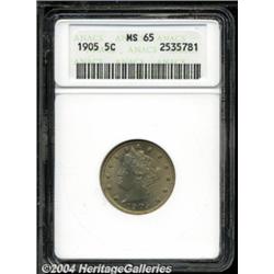 1905 5C MS65 ANACS. Thick, satiny surfaces