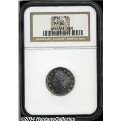 1896 5C PR66 NGC. A boldly struck Gem that has