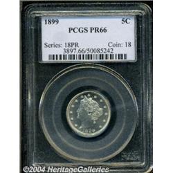 1899 5C PR66 PCGS. This solidly graded Gem is