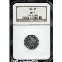 1901 5C PR67 NGC. A beautiful Gem proof with