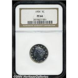 1904 5C PR66 NGC. Fully-struck with bright,