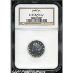 1905 5C PR65 Cameo NGC. An exquisitely struck