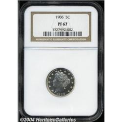 1906 5C PR67 NGC. An exquisitely struck Superb