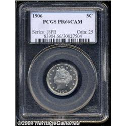 1906 5C PR66 Cameo PCGS. This flawless example