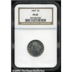 1907 5C PR67 NGC. A superlative proof Liberty