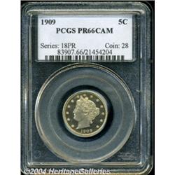 1909 5C PR66 Cameo PCGS. The