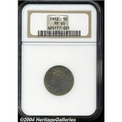1912 5C PR65 NGC. Softly struck on the obverse