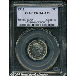 1912 5C PR66 Cameo PCGS. A nice level of