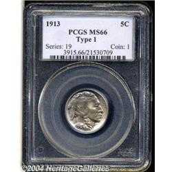 1913 5C Type One MS66 PCGS. Superb light, rose