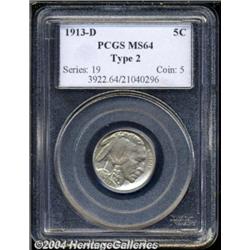 1913-D 5C Type Two MS64 PCGS. Just a hint of