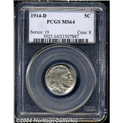 1914-D 5C MS64 PCGS. A lustrous and lightly