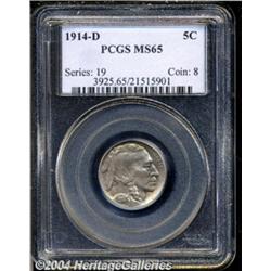 1914-D 5C MS65 PCGS. This better-date Buffalo