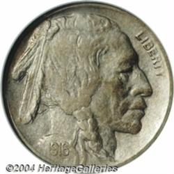 1916 5C Doubled Die Obverse AU55 NGC. FS-016.