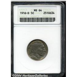 1916-D 5C MS64 ANACS. Well struck beneath