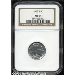 1917-S 5C MS64 NGC. Quite well struck, for the