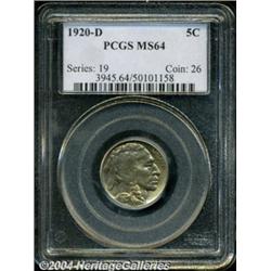 1920-D 5C MS64 PCGS. The '20-D is relatively