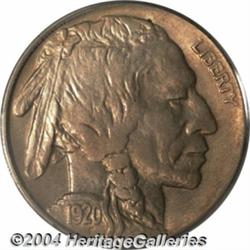 1920-S 5C MS64 PCGS. Some golden-gray toning