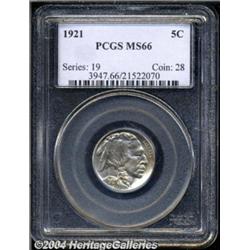 1921 5C MS66 PCGS. Just a hint of light toning