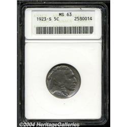 1923-S 5C MS63 ANACS. The '23-S is relatively