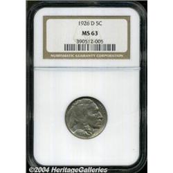 1926-D 5C MS63 NGC. Light rose color over