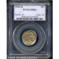 1926-D 5C MS64 PCGS. Light gold-gray toning