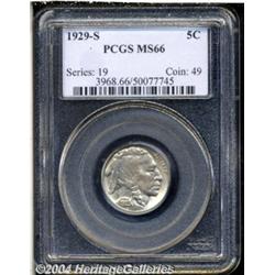 1929-S 5C MS66 PCGS. A fully struck example