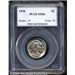 1930 5C MS66 PCGS. Bright, fully lustrous
