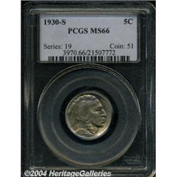 1930-S 5C MS66 PCGS. Gorgeous light gold