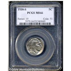 1930-S 5C MS66 PCGS. A truly exceptional '30-S