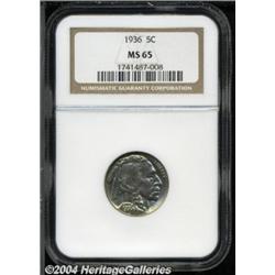 1936 5C MS65 NGC. Bright luster bursts through