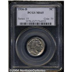 1936-D 5C MS65 PCGS. Well struck and highly