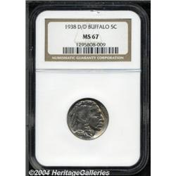 1938-D 5C MS67 NGC. The repunched mintmark