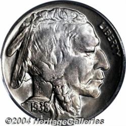 1938-D/S 5C MS67 PCGS. OMM-2. Luminous apricot