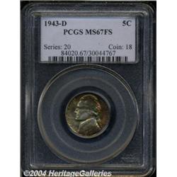 1943-D 5C MS67 Full Steps PCGS. Fully detailed