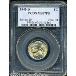 1945-D 5C MS67 Full Steps PCGS. This