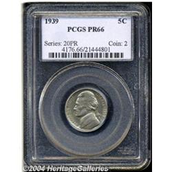 1939 5C Reverse of 1938 PR66 PCGS. Pale golden