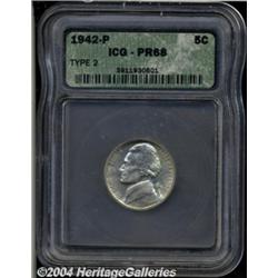 1942-P 5C Type Two PR68 ICG. Very light