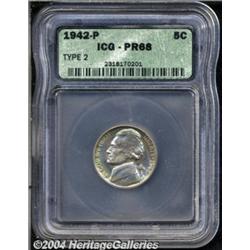 1942-P 5C Type Two PR68 ICG. Arcs of full