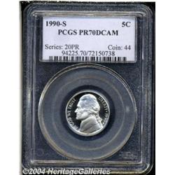 1990-S 5C PR70 Deep Cameo PCGS. Fully bright