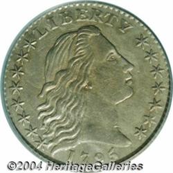 1795 H10C AU58 PCGS. V-1, LM-1, R.6. A rare