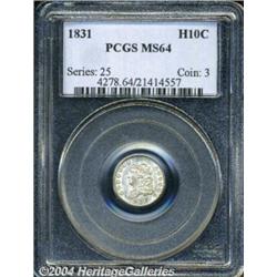 1831 H10C MS64 PCGS. V-1, LM-6, R.1. Struck
