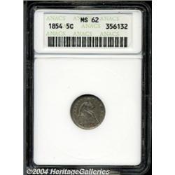 1854 H10C Arrows MS62 ANACS. Splashes of