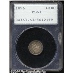 1856 H10C MS63 PCGS. Lustrous surfaces peek